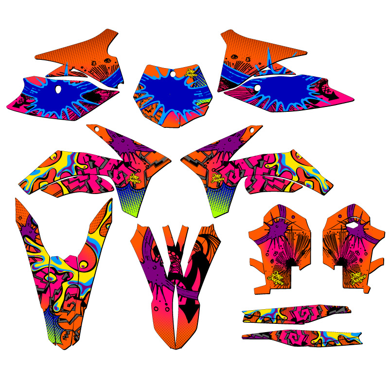 Kit de gráficos XCF ZANY Orange Senge 2011-2012 compatible con KTM - Imagen 5 de 10