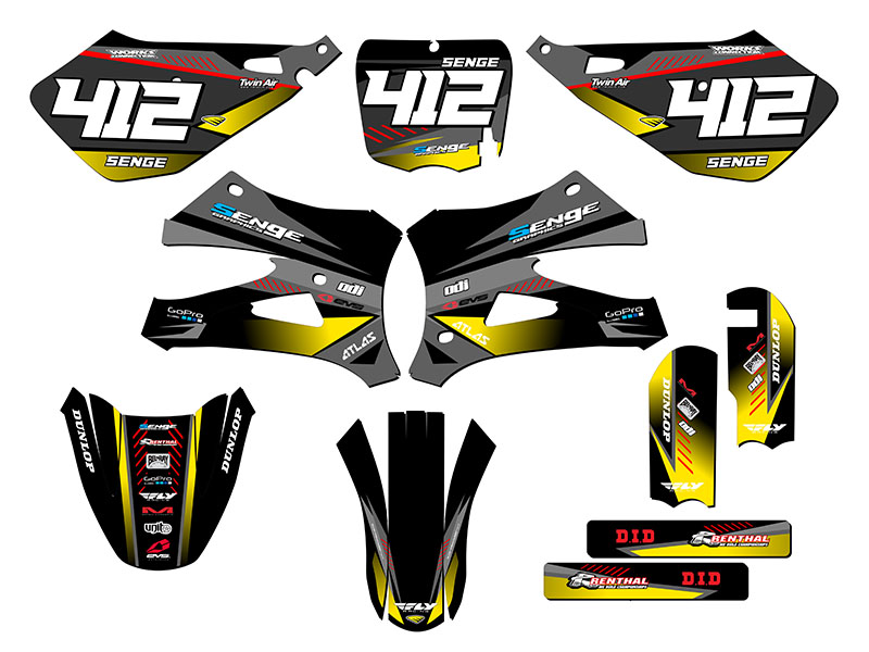 Kit de gráficos 10-20 KING / FWE CX 50 SURGE negro Senge compatible con Cobra - Imagen 8 de 10