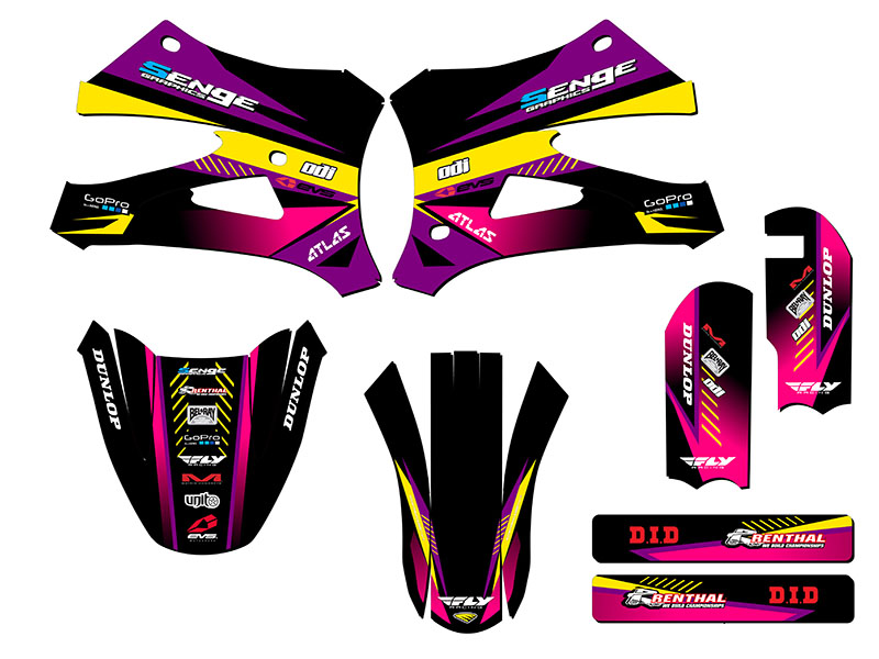 Kit de Gráficos 10-20 KING/FWE CX 50 SURGE Púrpura Senge Compatible con Cobra - Imagen 2 de 10