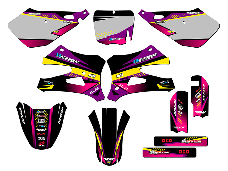 Kit de Gráficos 10-20 KING/FWE CX 50 SURGE Púrpura Senge Compatible con Cobra - Imagen 5 de 10
