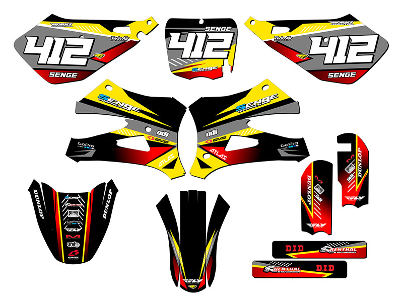 Kit de gráficos 10-20 KING / FWE CX 50 SURGE amarillo Senge compatible con Cobra - Imagen 8 de 10