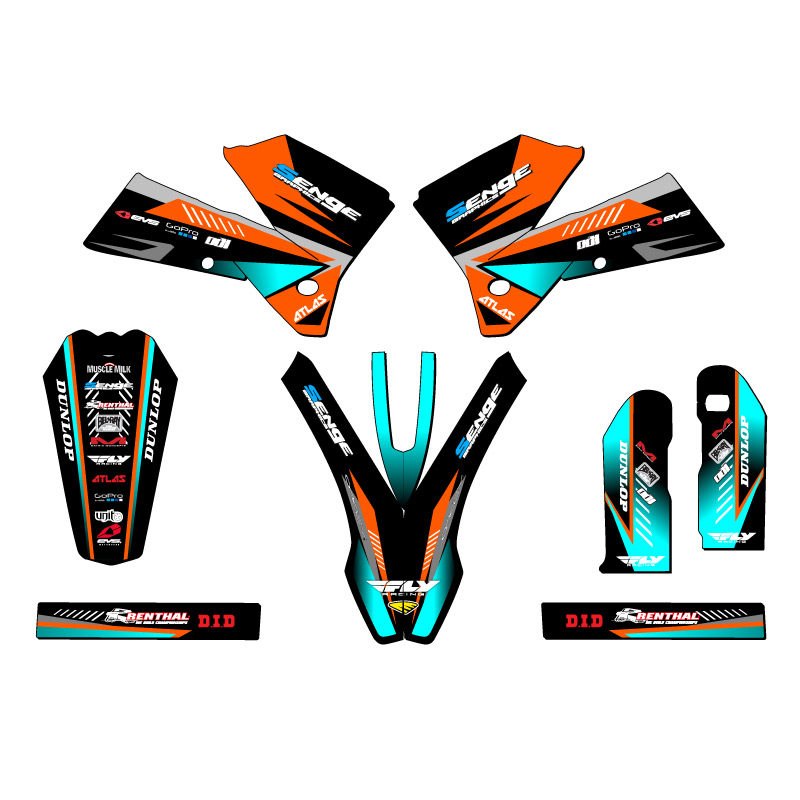 2007 XCF-W SURGE Orange Senge Graphics Kit Compatible with KTM - Picture 2 of 10