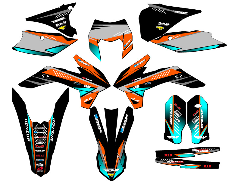 2016 XCF-W SURGE Orange Senge Graphics Kit Compatible with KTM - Picture 5 of 10