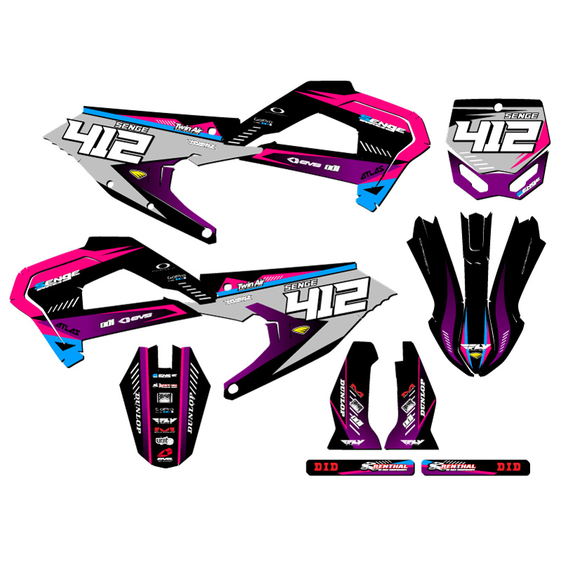 Kit de Gráficos 21-22 SRX CX 50 SURGE Pink Senge Compatible con Cobra - Imagen 8 de 10