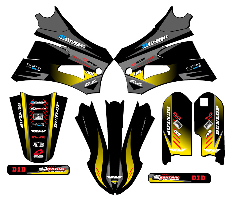 2022 JR/ P3 CX 50 SURGE Black Senge Graphics Kit Compatible with Cobra - Picture 2 of 10