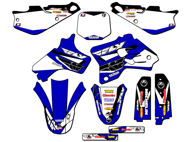 1993-2001 YZ 80 13 FLY Blue Senge Graphics Kit compatible con Yamaha - Imagen 5 de 10