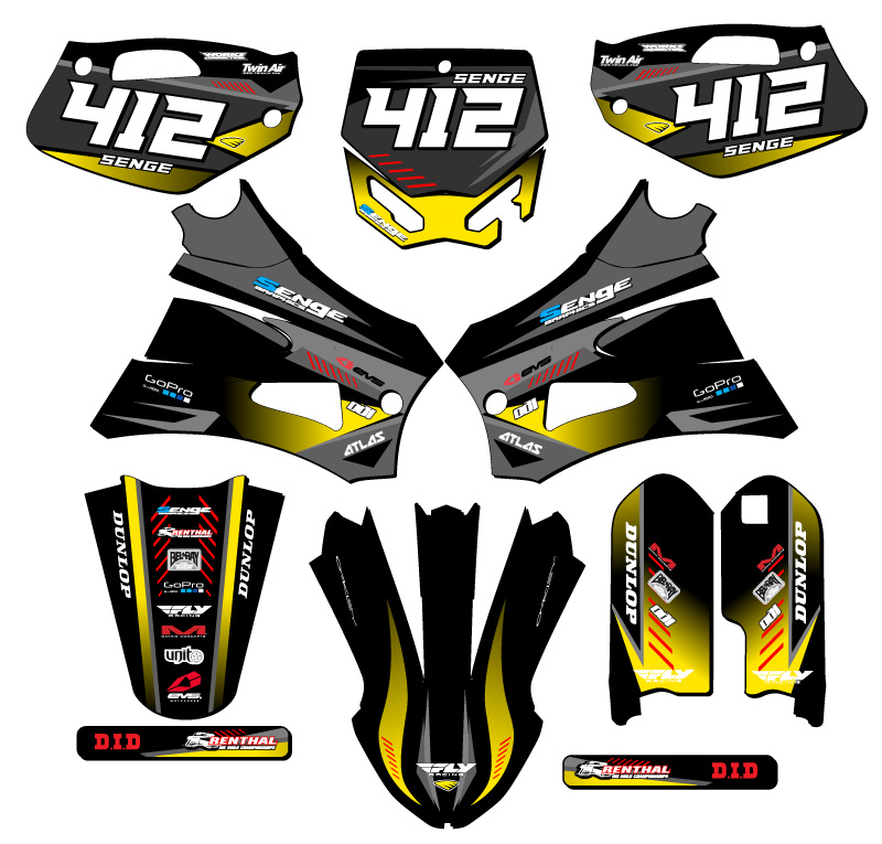 2022 JR/ P3 CX 50 SURGE Black Senge Graphics Kit Compatible with Cobra - Picture 8 of 10