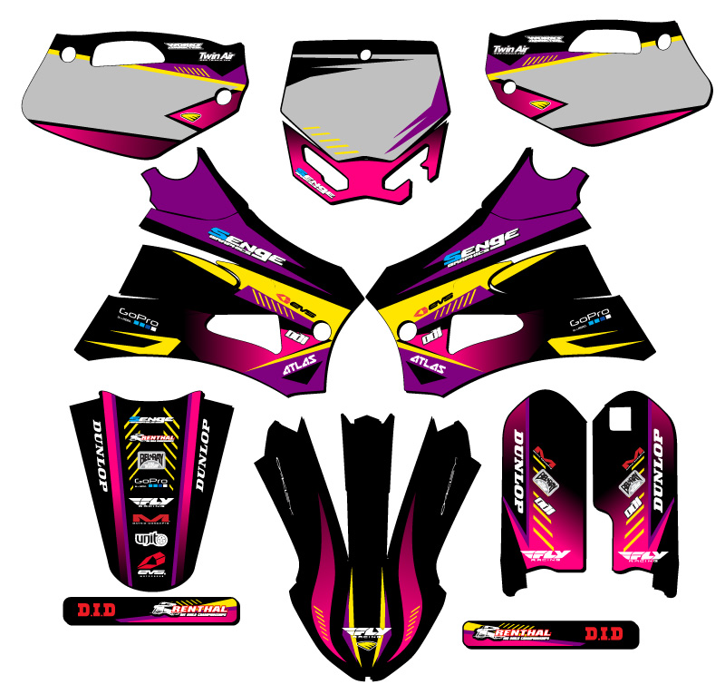 2022 JR/ P3 CX 50 SURGE Purple Senge Graphics Kit Compatible with Cobra - Picture 5 of 10