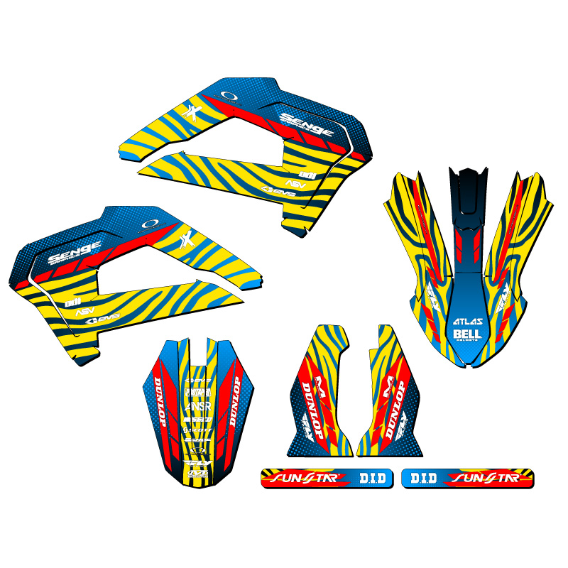 21-22 SRX CX 50 TIGRE Red Senge Graphics Kit Compatible with Cobra - Picture 2 of 10