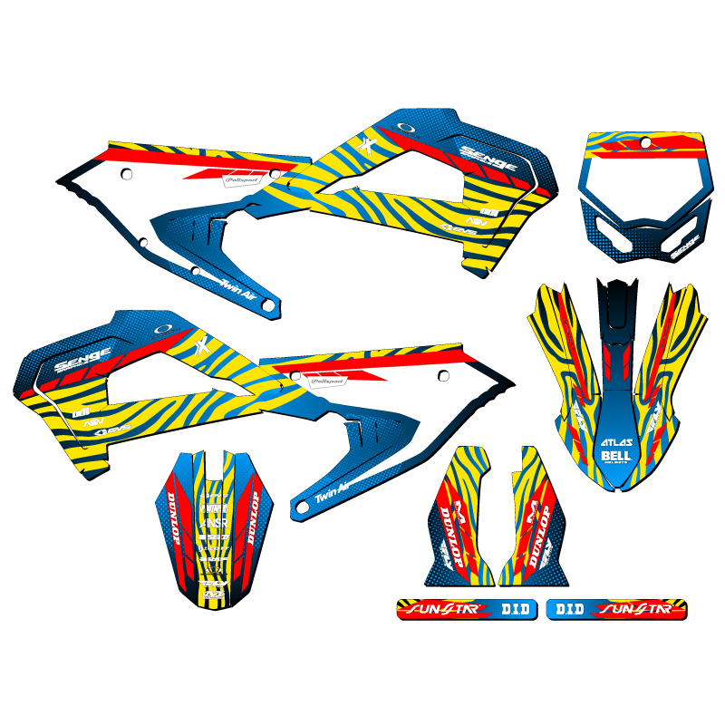 21-22 SRX CX 50 TIGRE Red Senge Graphics Kit Compatible with Cobra - Picture 5 of 10