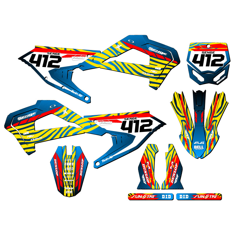 21-22 SRX CX 50 TIGRE Red Senge Graphics Kit Compatible with Cobra - Picture 8 of 10