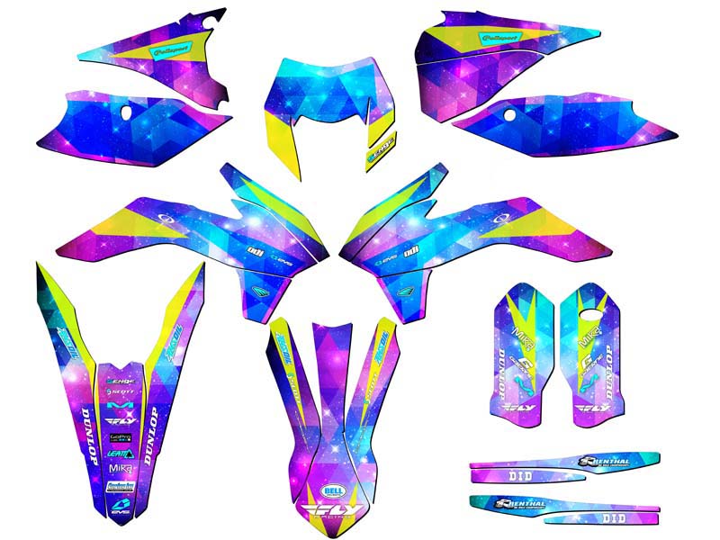 XCF-W Space Kadet Galaxy Senge 2016 kit de gráficos compatible con KTM - Imagen 5 de 10