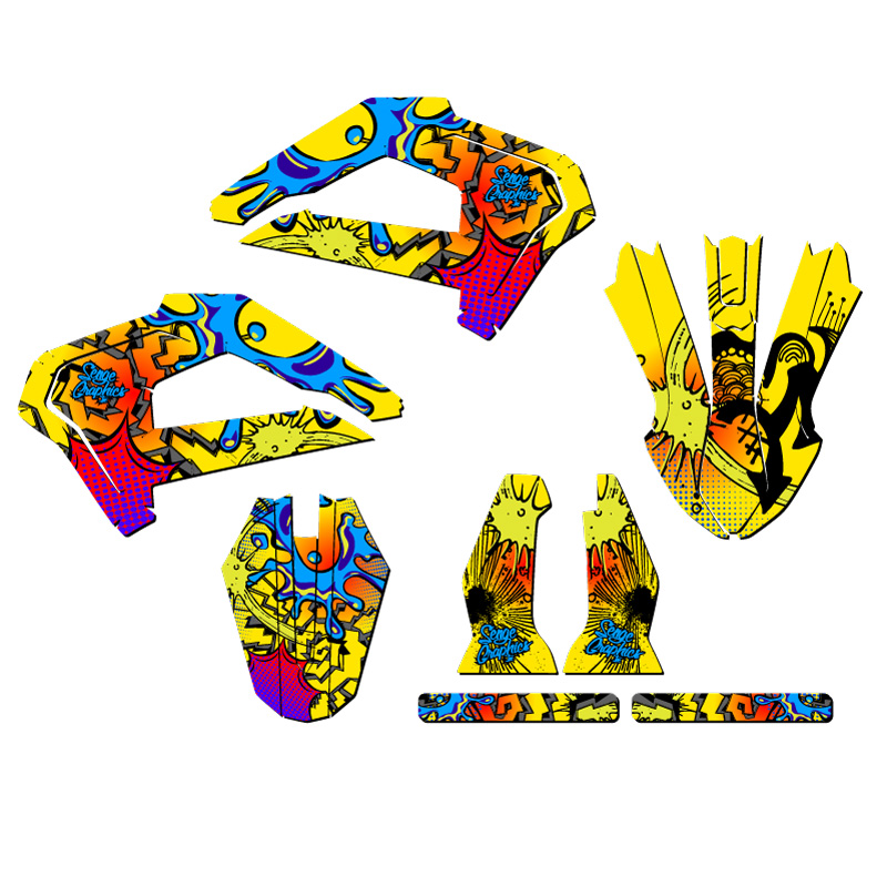 Kit de Gráficos 21-22 SRX CX 50 ZANY Amarillo Senge Compatible con Cobra - Imagen 2 de 10