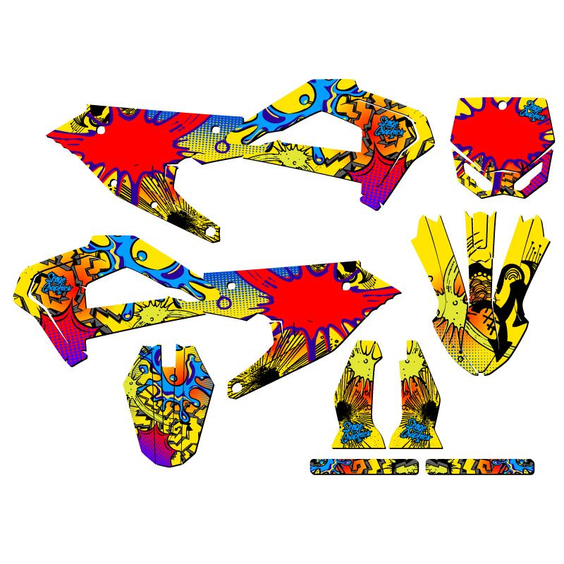 Kit de Gráficos 21-22 SRX CX 50 ZANY Amarillo Senge Compatible con Cobra - Imagen 5 de 10