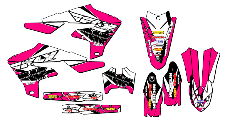 2020-2024 WR 250 F 13 FLY Pink Senge Graphics Kit Compatible with Yamaha - Picture 2 of 10