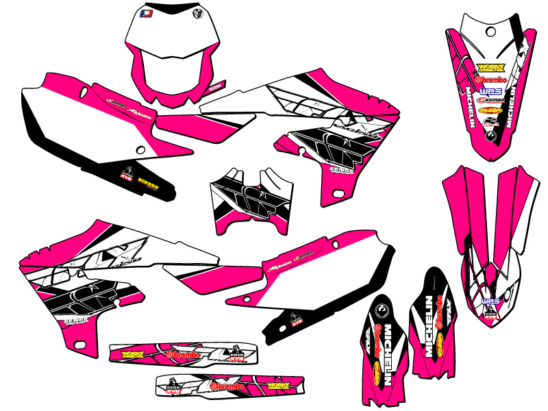 2020-2024 WR 250 F 13 FLY Pink Senge Graphics Kit Compatible with Yamaha - Picture 5 of 10