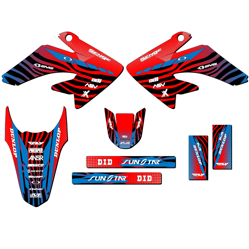 Kit de gráficos CRF 100 TIGRE 2011-2016 rojo Senge compatible con Honda - Imagen 2 de 10