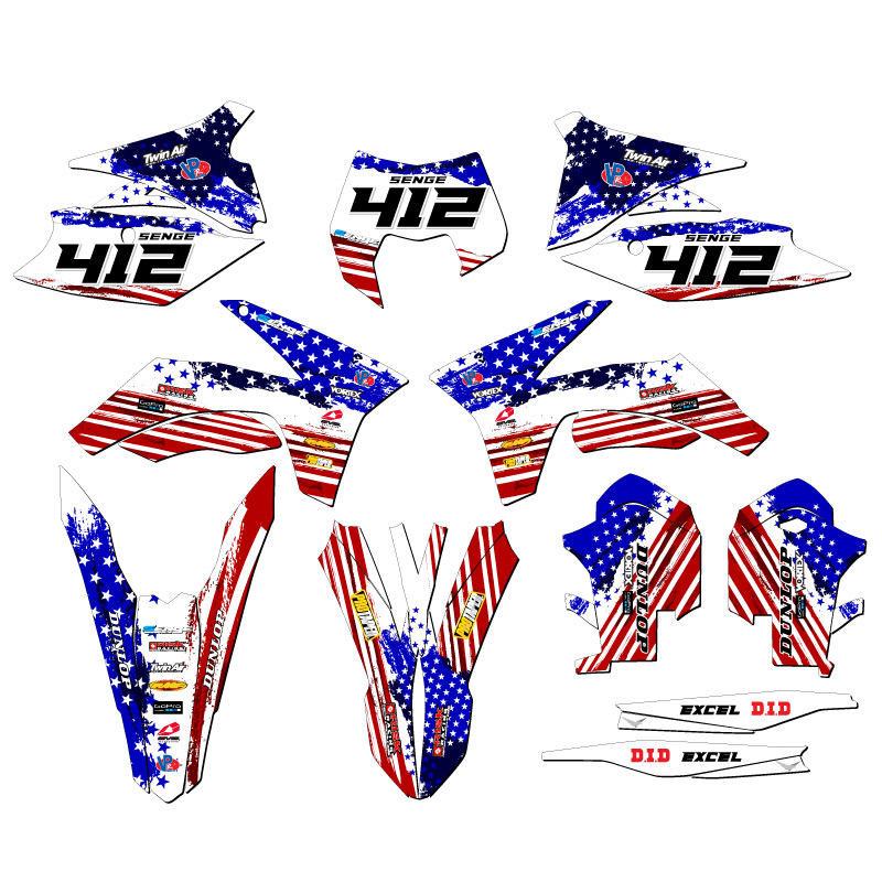 XCF-W MERICA EE. UU. 2012-2013 kit de gráficos Senge compatible con KTM - Imagen 8 de 10