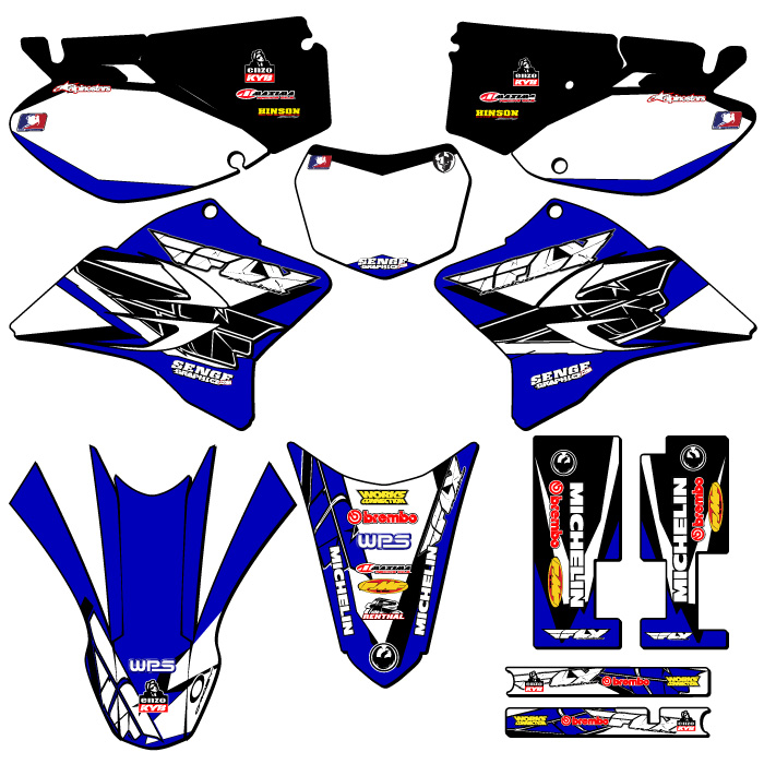 2005-2022 TTR 230 13 FLY Blue Senge Graphics Kit Compatible with Yamaha - Picture 5 of 10