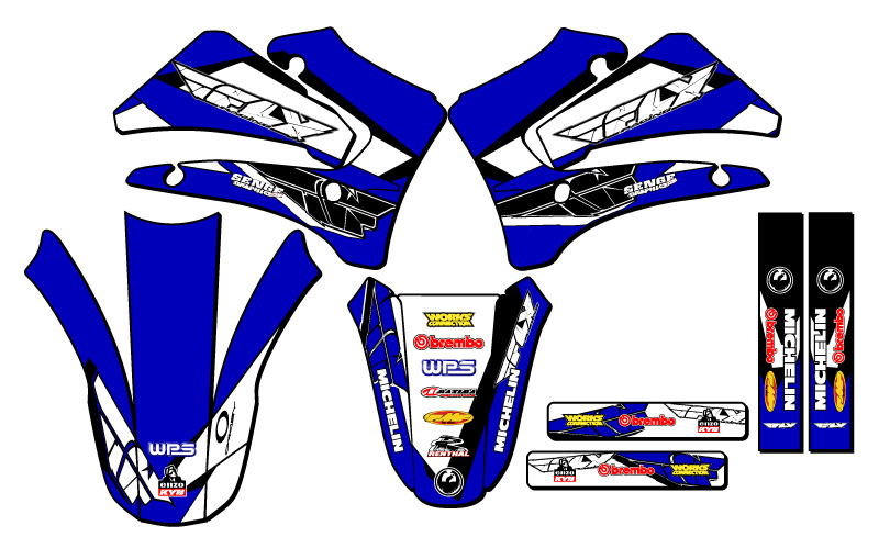 Kit de gráficos TTR 125 13 FLY 2000-2007 azul Senge compatible con Yamaha - Imagen 2 de 10