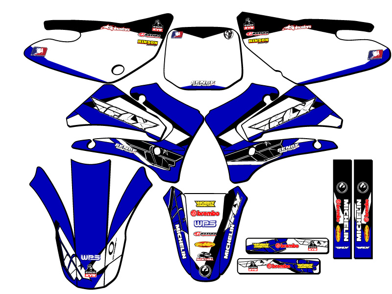 Kit de gráficos TTR 125 13 FLY 2000-2007 azul Senge compatible con Yamaha - Imagen 5 de 10