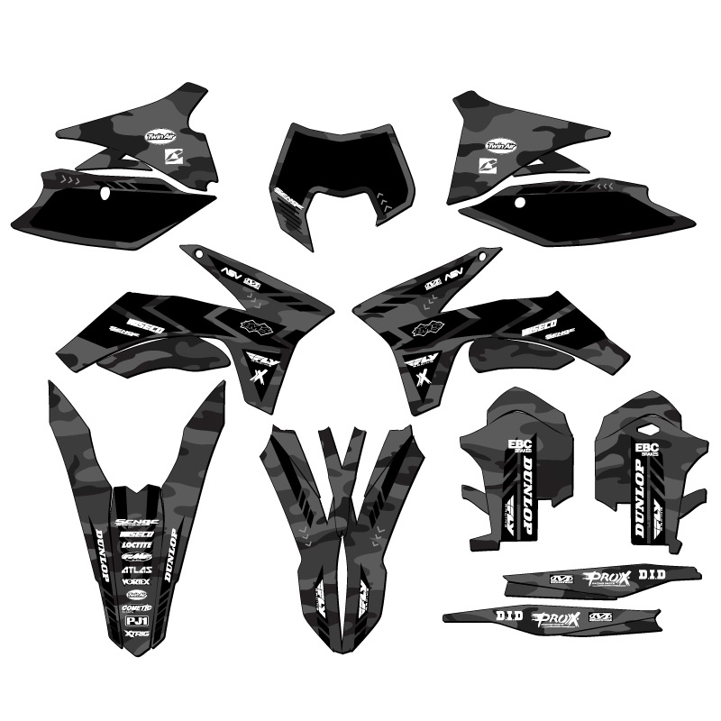 2012-2013 XCF-W APACHE Grey Senge Graphics Kit Compatible with KTM - Picture 5 of 10