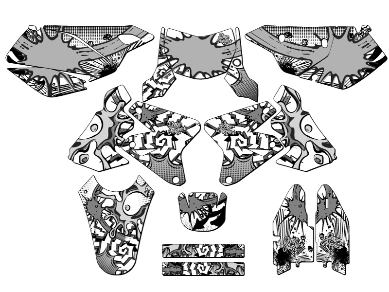 2005-2023 DRZ 400 ZANY White Senge Graphics Kit Compatible with Suzuki - Picture 5 of 10