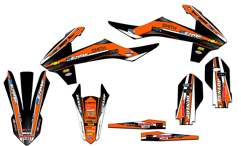 2018-2023 SX 85 VIGOR Orange Senge Graphics Kit Compatible with KTM - Picture 2 of 10