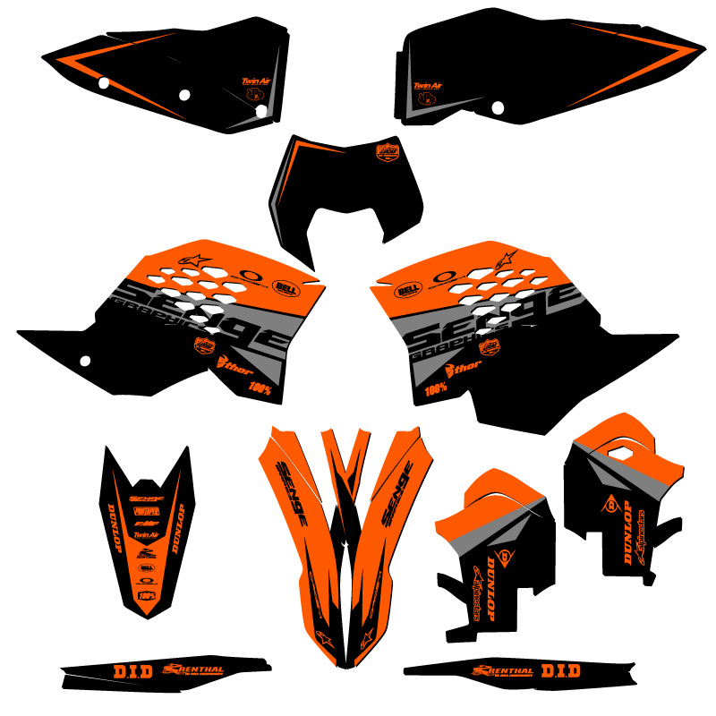 2008-2011 XCF-W BINARY Orange Senge Graphics Kit Compatible with KTM - Picture 5 of 10