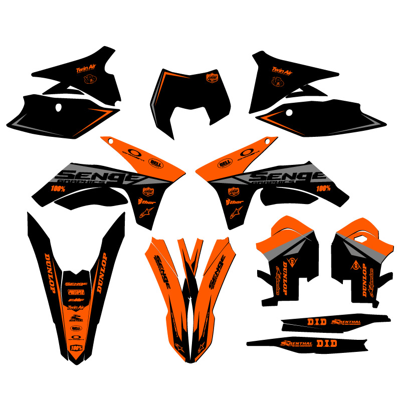2012-2013 XCF-W BINARY Orange Senge Graphics Kit Compatible with KTM - Picture 5 of 10