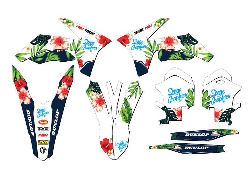 Kit de gráficos Senge blanco XCF-W TROPIC 2012-2013 compatible con KTM - Imagen 2 de 10