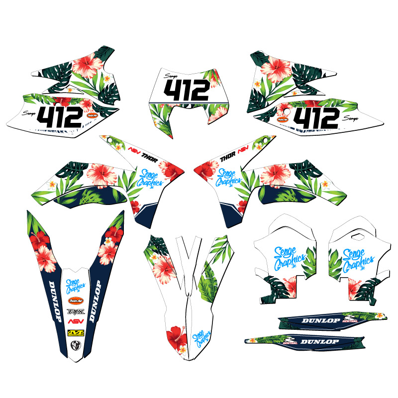 Kit de gráficos Senge blanco XCF-W TROPIC 2012-2013 compatible con KTM - Imagen 8 de 10