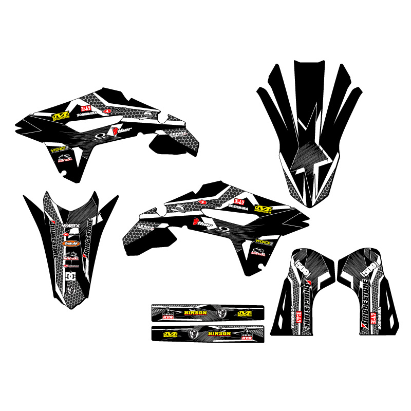 2022-2023 CRF 250 R PODIUM Black Senge Graphics Kit Compatible with Honda - Picture 2 of 10