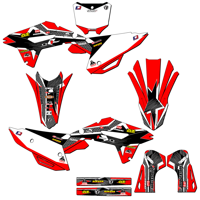 2022-2023 CRF 250 R PODIUM Red Senge Graphics Kit Compatible with Honda - Picture 5 of 10