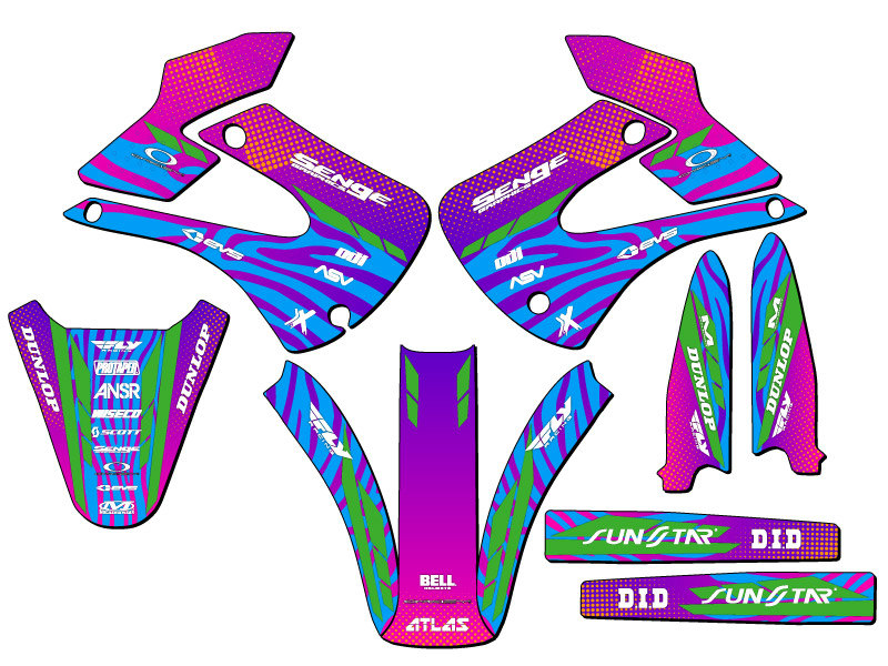 Kit de gráficos KX 85 TIGRE 2001-2013 Pink Senge compatible con Kawasaki - Imagen 2 de 10