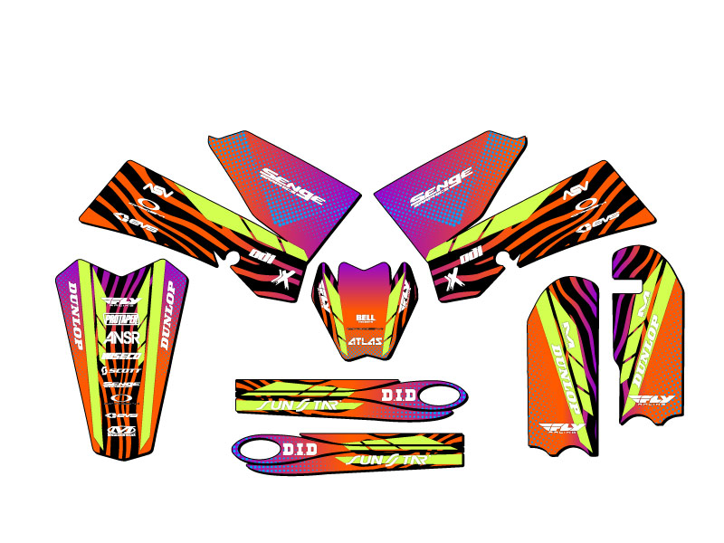 Kit de gráficos SX 85 TIGRE Orange Senge 2006-2012 compatible con KTM - Imagen 2 de 10