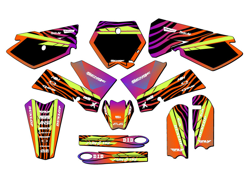 Kit de gráficos SX 85 TIGRE Orange Senge 2006-2012 compatible con KTM - Imagen 5 de 10