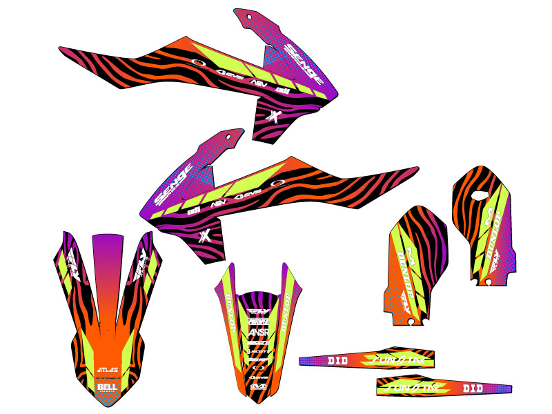 2018-2023 SX 85 TIGRE Orange Senge Graphics Kit Compatible with KTM - Picture 2 of 10