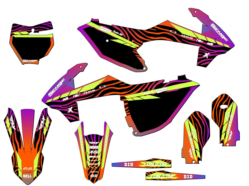 2018-2023 SX 85 TIGRE Orange Senge Graphics Kit Compatible with KTM - Picture 5 of 10