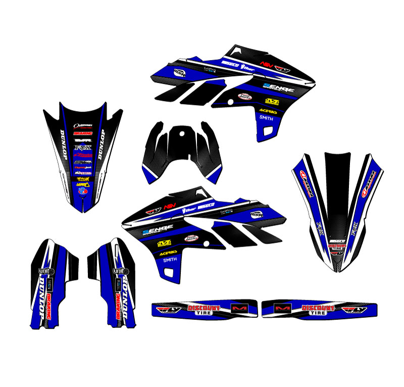 2023-2025 YZ 450 F VIGOR Blue Senge Graphics Kit Compatible with Yamaha - Picture 2 of 10