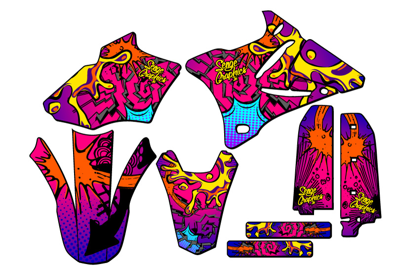 Kit de gráficos YZ 85 ZANY Pink Senge 2002-2014 compatible con Yamaha - Imagen 2 de 10