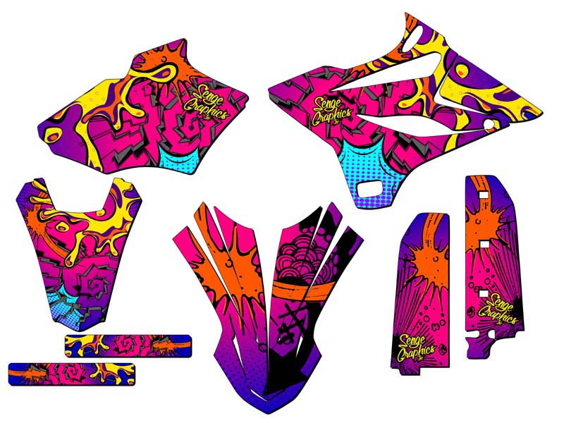 2015-2018 YZ 85 ZANY Pink Senge Graphics Kit Compatible with Yamaha - Picture 2 of 10