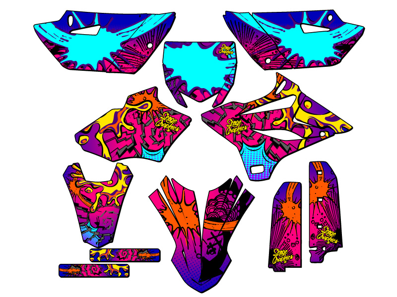 2015-2018 YZ 85 ZANY Pink Senge Graphics Kit Compatible with Yamaha - Picture 5 of 10