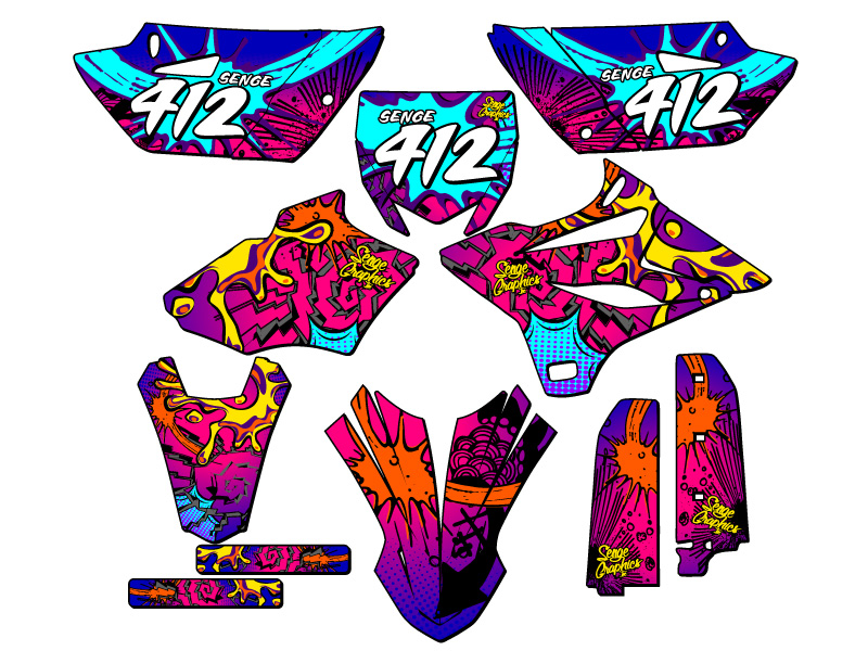 2015-2018 YZ 85 ZANY Pink Senge Graphics Kit Compatible with Yamaha - Picture 8 of 10