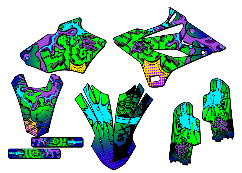 2019-2021 YZ 85 ZANY Blue Senge Graphics Kit Compatible with Yamaha - Picture 2 of 10