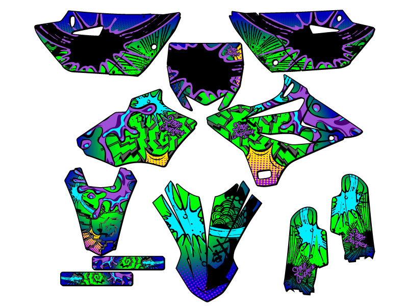 2019-2021 YZ 85 ZANY Blue Senge Graphics Kit Compatible with Yamaha - Picture 5 of 10