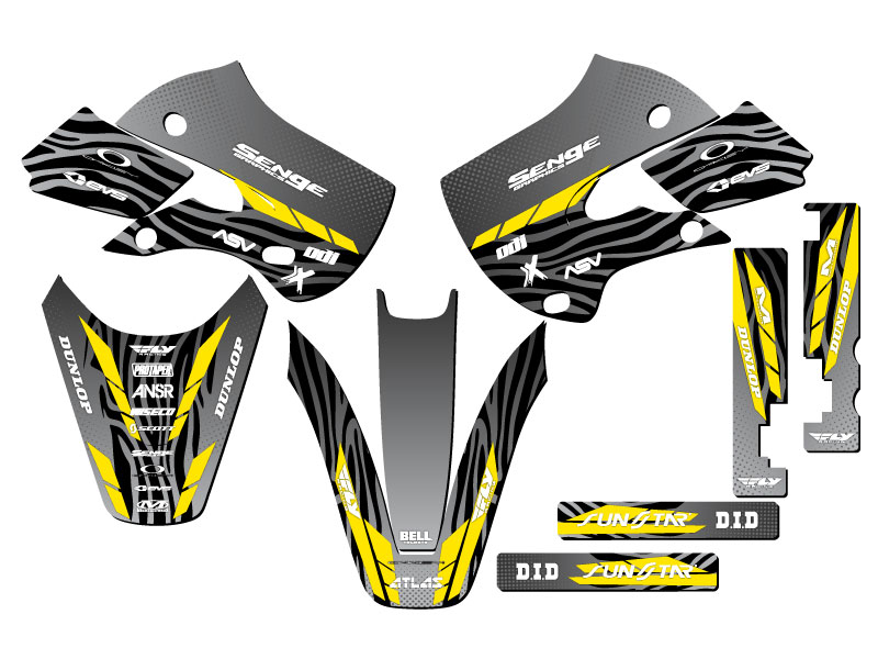 Kit de Gráficos Senge Negro Todos los Años RM 65 TIGRE Compatible con Suzuki - Imagen 8 de 10