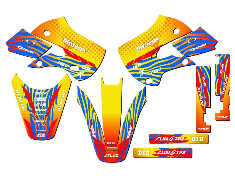 Kit de Gráficos Senge Amarillo RM 65 TIGRE Todos los Años Compatible con Suzuki - Imagen 8 de 10