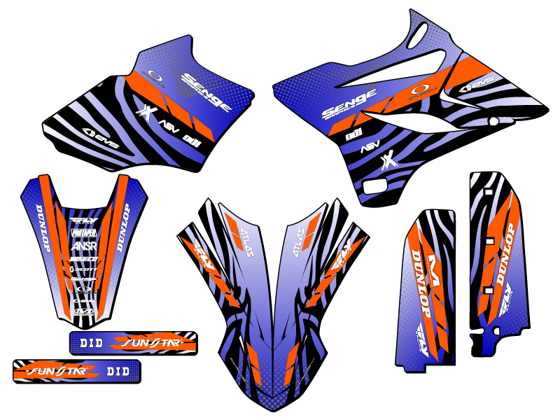2015-2018 YZ 85 TIGRE Blue Senge Graphics Kit Compatible with Yamaha - Picture 2 of 10
