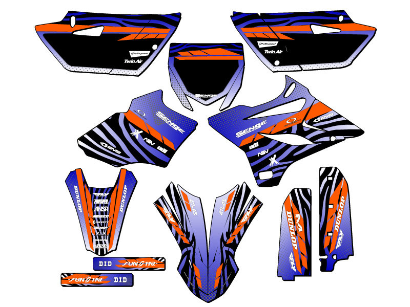 2015-2018 YZ 85 TIGRE Blue Senge Graphics Kit Compatible with Yamaha - Picture 5 of 10